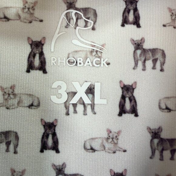 Rhoback French Bulldog Print Performance Polo Shirt 3XL - Picture 3 of 8